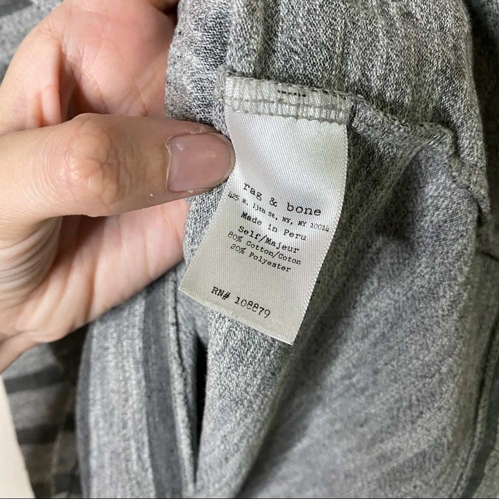 NO OFFERS RAG & BONE gray striped short sleeve t-shirt dress - Picture 10 of 14